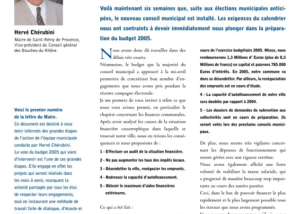 La Lettre du Maire N°1