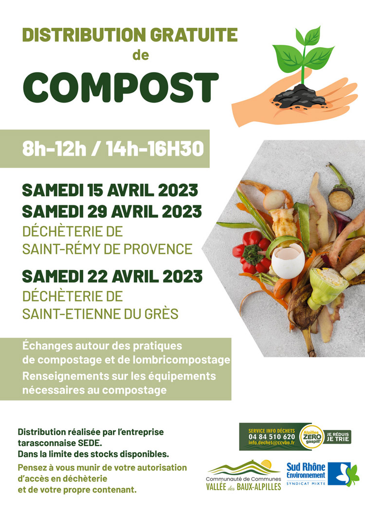 Distribution gratuite de compost ! – Ville de Saint-Rémy-de-Provence