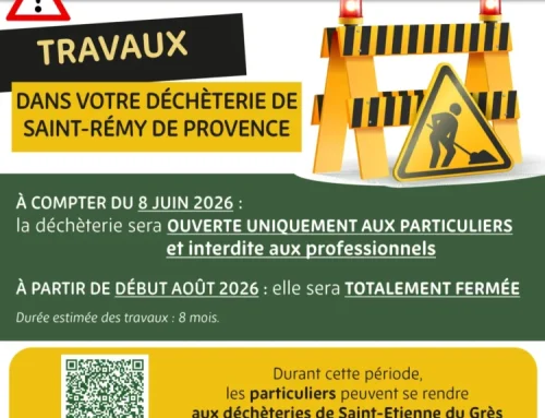 Travaux à la déchèterie de Saint-Rémy-de-Provence