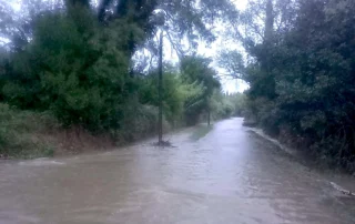 Chemin inondé