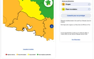 Carte vigilance météo 2026/10/19