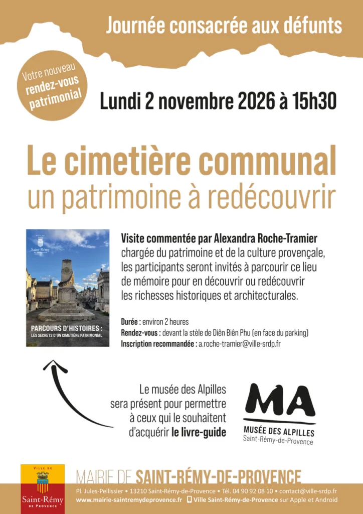 Affiche de la visite du cimetiere le 2 novembre 2026
